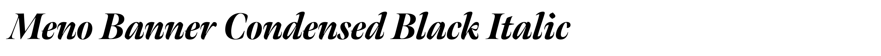 Meno Banner Condensed Black Italic